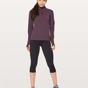 Lululemon Toasty Tech 1/2 Zip Black Cherry Pullover Jacket Womens Size 4